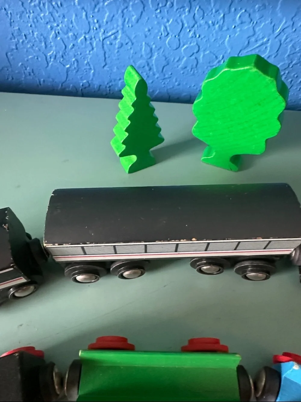 2 Vintage Brio Wooden Train  Wooden Trains each with 3 pieces